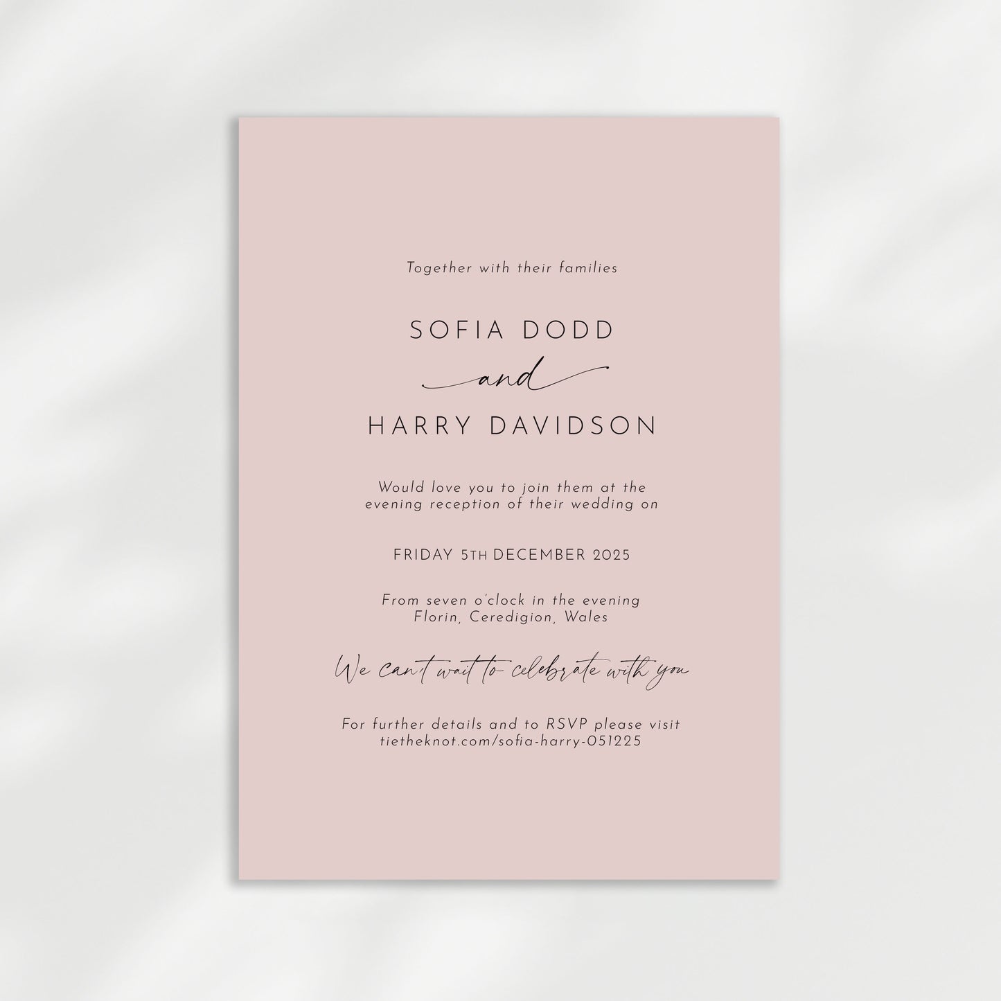 Odite Wedding Invitation | Evening Guest