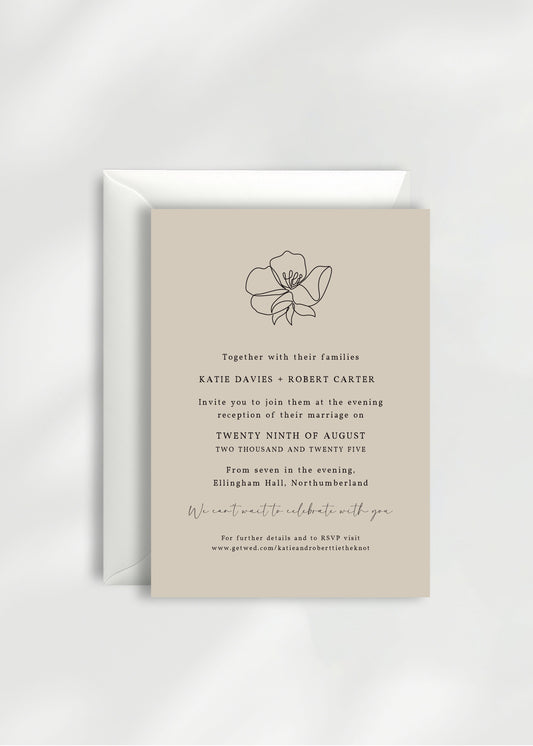 Clio Wedding Invitation | Evening Guest