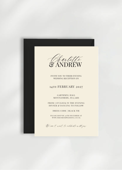 Ophelia Wedding Invitation | Evening Guest