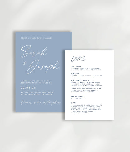 Aura Wedding Invitation | Two Card Suite