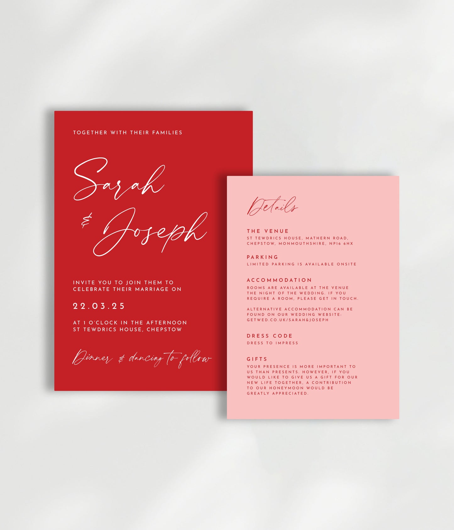 Aura Wedding Invitation | Two Card Suite