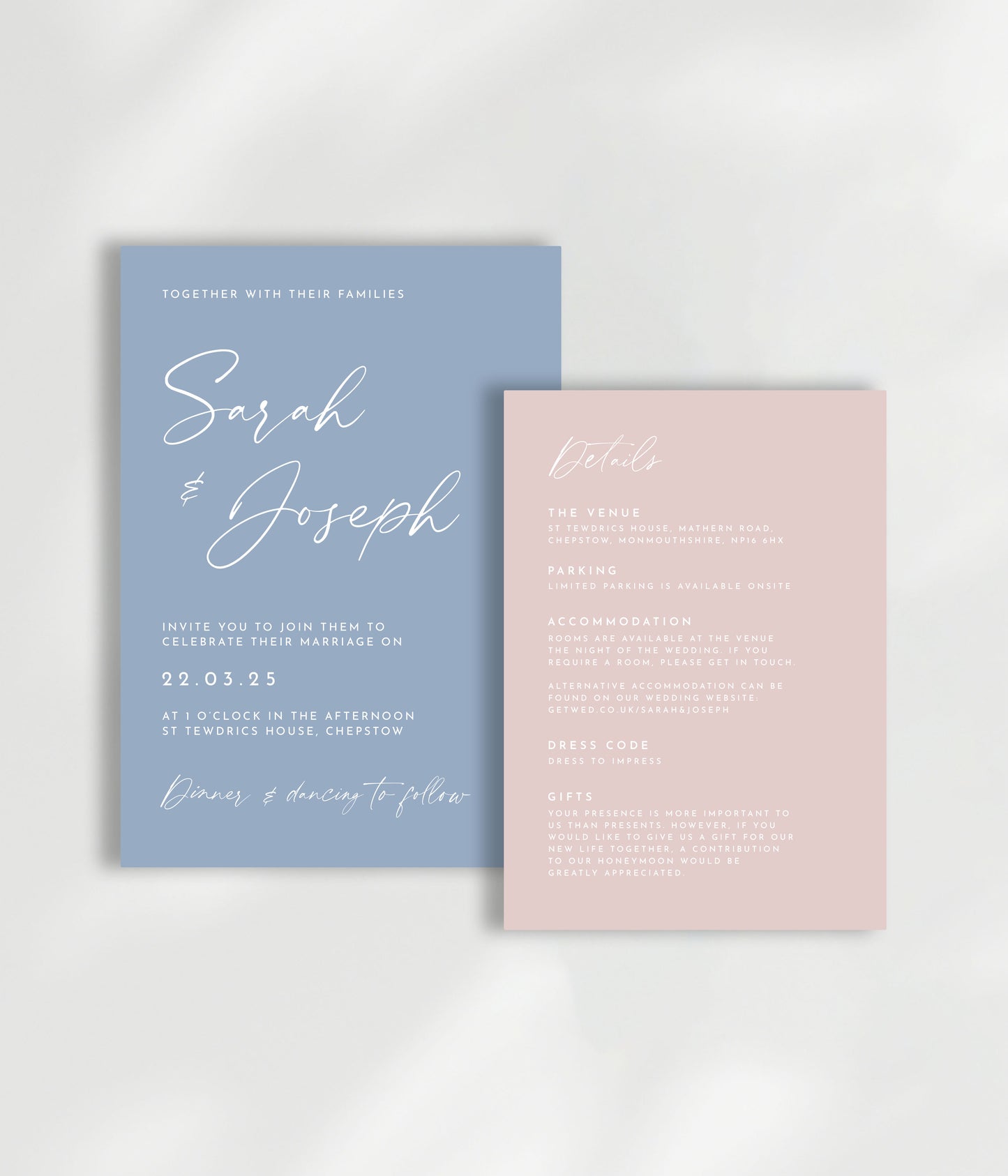 Aura Wedding Invitation | Two Card Suite