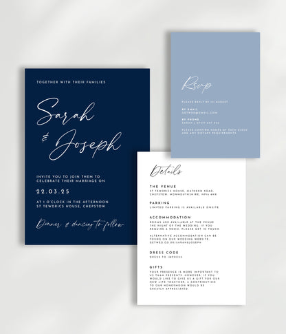 Aura Wedding Invitation | Three Card Suite