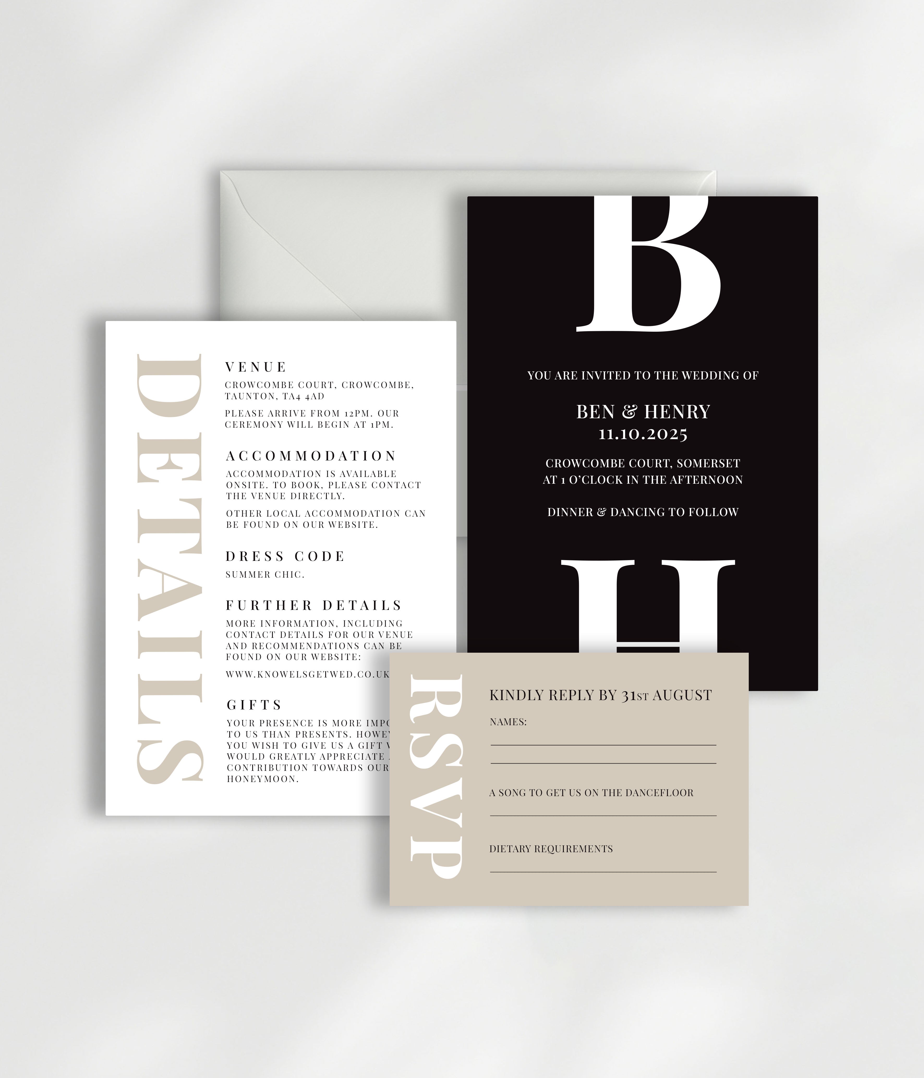 Calypso Premium Wedding Invitation Suite | Modern & Romantic Wedding ...