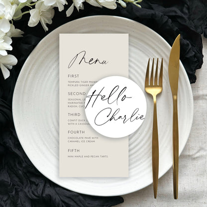 Aura Menu | With Place Name Card