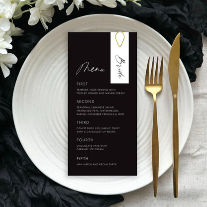 Aura Menu | With Name Tag & Clip