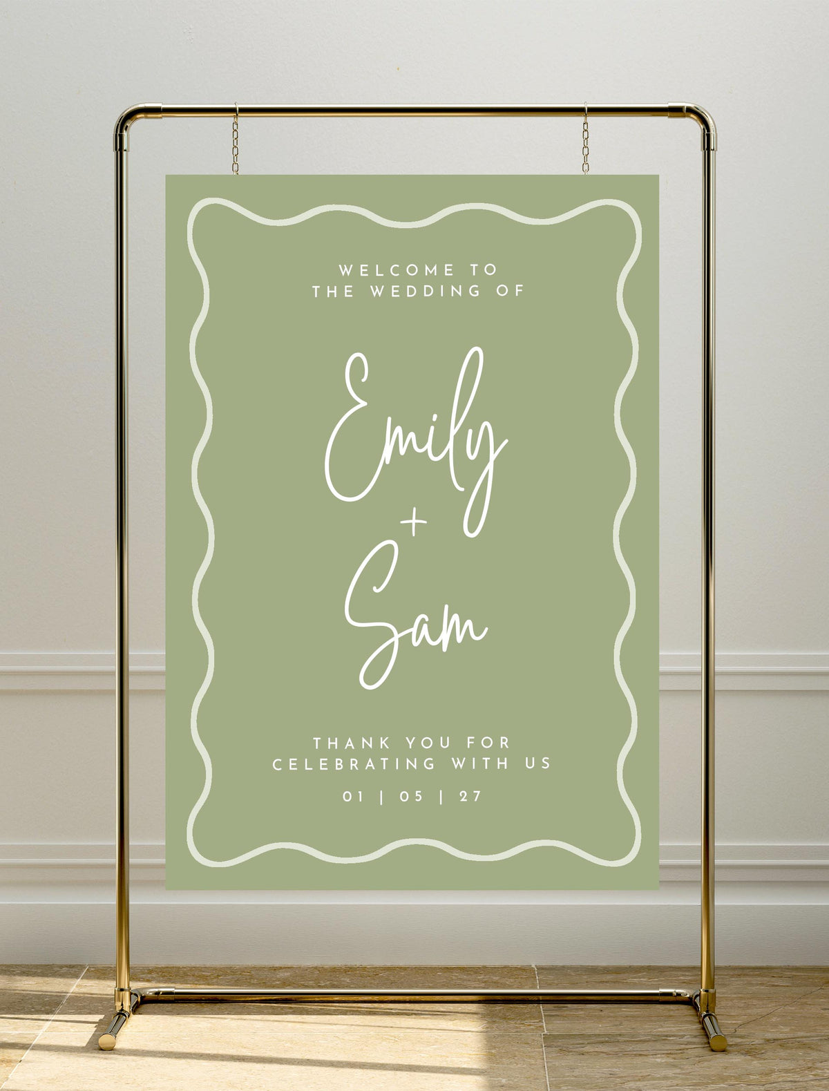 Hera Personalised Wedding Welcome Sign | Modern & Romantic Wedding ...