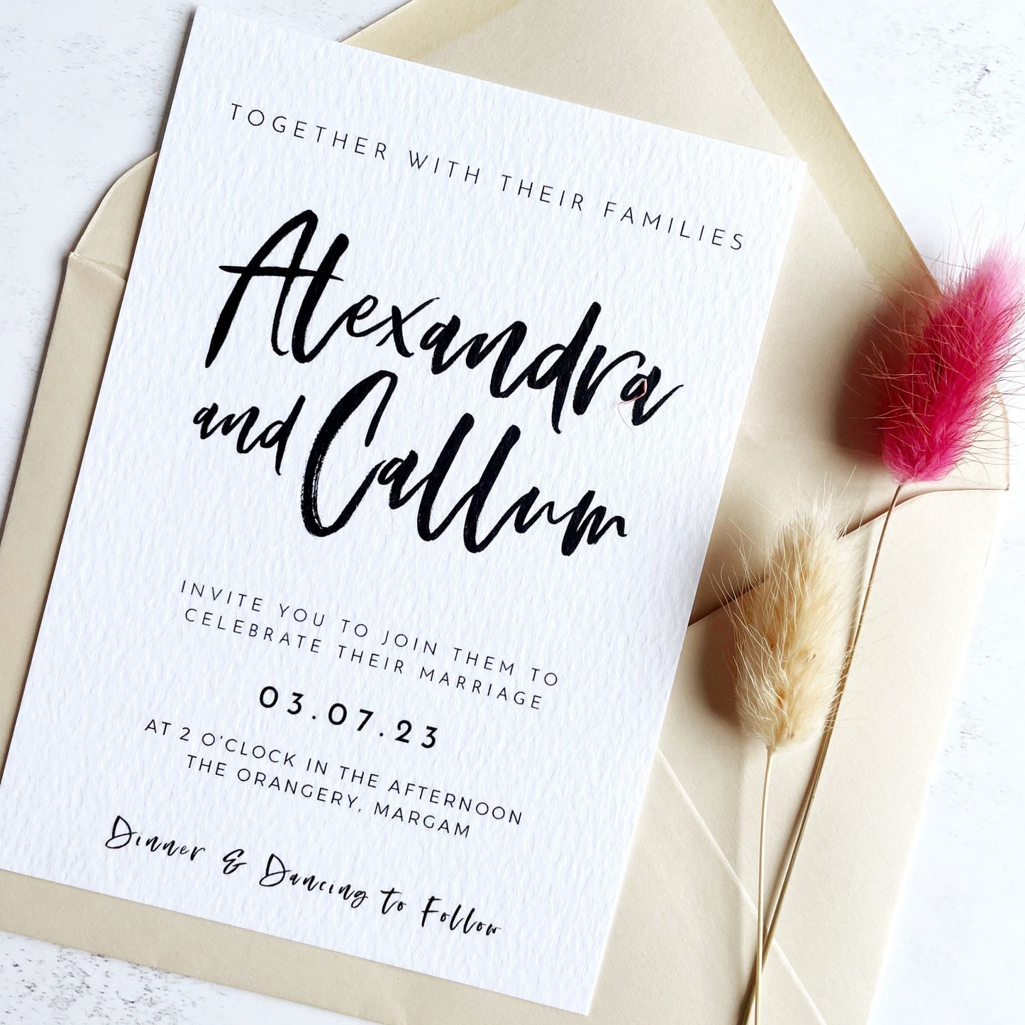 Athena Wedding Invitation (Day Guest)